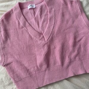 Pink sweater vest